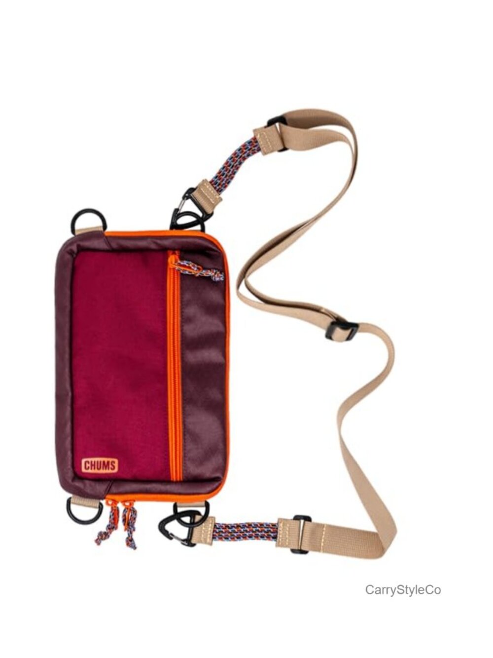 Chums Rover Crossbody Bag Polyester Blend Water Resistant Travel Sling Purse